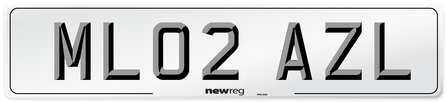 ML02 AZL Number Plate from New Reg